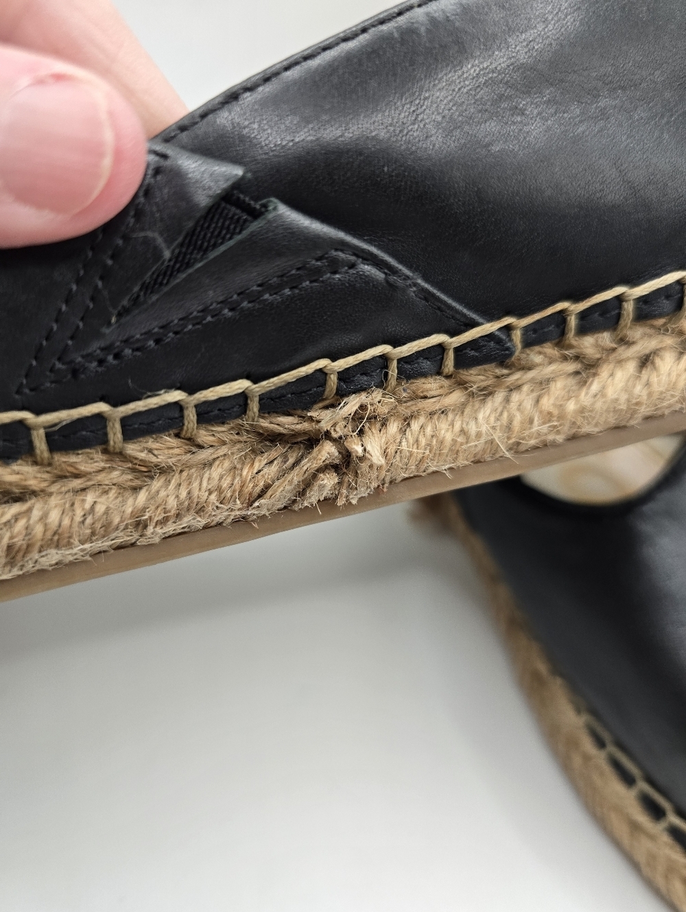 Sam Edleman Leather Black Espadrille Jute Details Flats/shoes. Ladies 9.5M - Picture 6 of 12